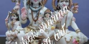 God Marble Gauri Shankar Statue