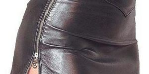 Ladies Black Leather Mini Skirt