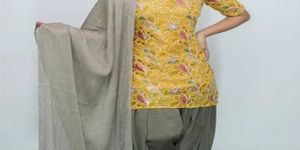 Ladies Cotton Hand Work Patiala Suit