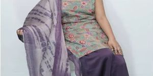 Ladies Cotton Printed Kurti Palazzo Set