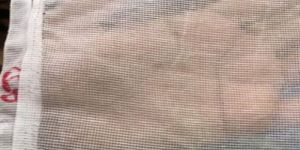 Nylon White Super Net Plain Fabric