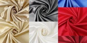 Multicolor Plain Viscose Satin Fabric