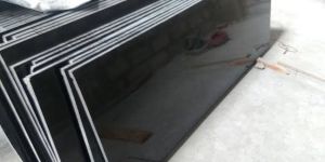 16mm R Black High Glossy Granite Slabs