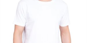 Mens Plain White Round Neck T-Shirts