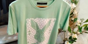 Mens Printed Green Round Neck T-Shirts