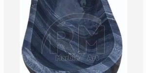 Black Polished Marble Bathtub