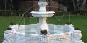 White Marble Outdoor Fountain