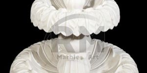 White Marble Three Tier Fountain