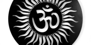 Black Acrylic Om LED Wall Art