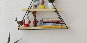 Triangle 3 Tier Decorative Metal Wall Shelf