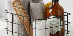 Black Metal Multipurpose Storage Basket