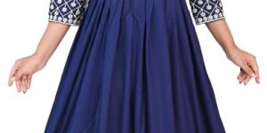 Women's Embroidered Anarkali Flared Ethnic Kurta Set