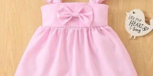 Girl Pink Stylish Cotton Dress