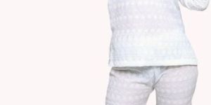 Women White Chikan Cotton Co Ord Set