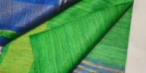 Handcrafted Tussar Ghicha Silk Saree with Zari Border