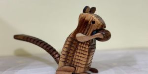 Brown Wooden Squirrel Toy