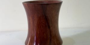 Brown Wooden Tumbler Glass