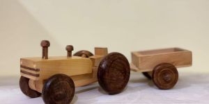 Wooden Tractor Trolley Toy