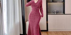 Ladies Party Wear Fishtail Dress