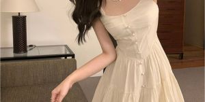 Ladies White Slip Dress