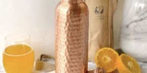 Leak Proof Pure Copper Hammered Water Bottle
