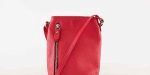 Ladies Designer Red Leather Sling Bag