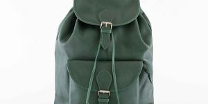 Ladies Green Leather Backpack Bag