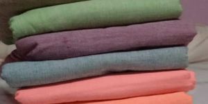 Multicolor Plain Cotton Fabric