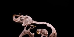 elephant baby decorative mother baby elephant figurine