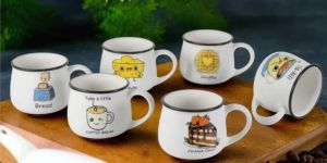 120ml Printed Ceramic Tea Cup Set