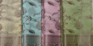 Kota Tissue Linen Sarees