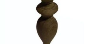 15Inch Brown Teak Wood Candle Holder