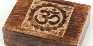 Mango Wooden Handcrafted Wooden Om Box