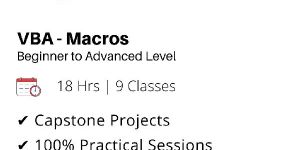 Vba - Macros Certification Program