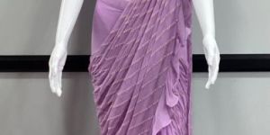 Ready TO Wear Pink Tissue Saree