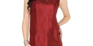 Ladies Maroon Viscose Kurti