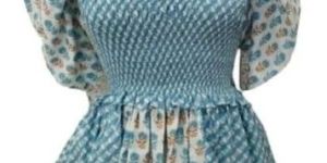 Smocking Western Dress Top