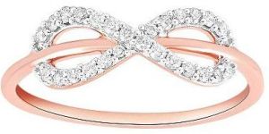 Infinity Design Rose Gold Natural Diamond Bracelet