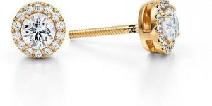 Lab Grown Diamond Round Stud Earrings