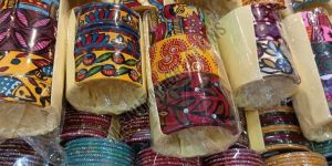 Lac Bangles With Hand Painted Mithila Painting