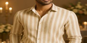 Catonic Stripes-2 Polyester Shirting Fabric