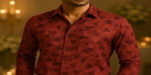 Code Heavy D Print Polyester Shirting Fabric