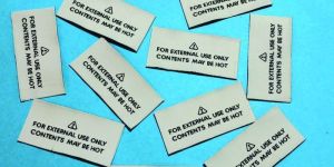 Warning Woven Labels