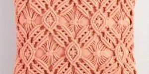 Crosia Work Handmade Macrame Cushion Cover