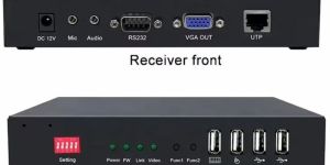 4K VGA KVM Extender Over Network Cable with USB2.0 Audio RS232