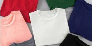 Mens Dot Knit Dri Fit Round Neck T-Shirts