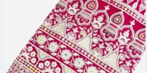 chikankari lucknowi thread work georgette fabric