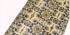 Geometrical Flower Digital Print All over on Fine Dupian Silk Fabric ( 44