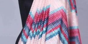 multi color position print silk organza fabric