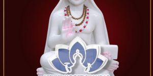 Adi Shankaracharya White Marble Statue